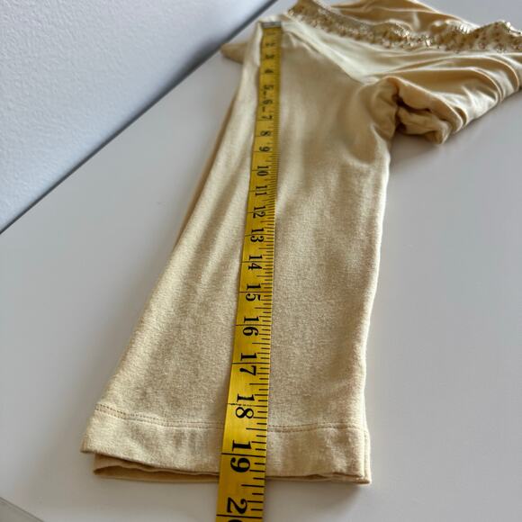 St John Yellow V-Neck Top Embellished Beaded Party Holiday Glam Classic - Picture 16 of 16